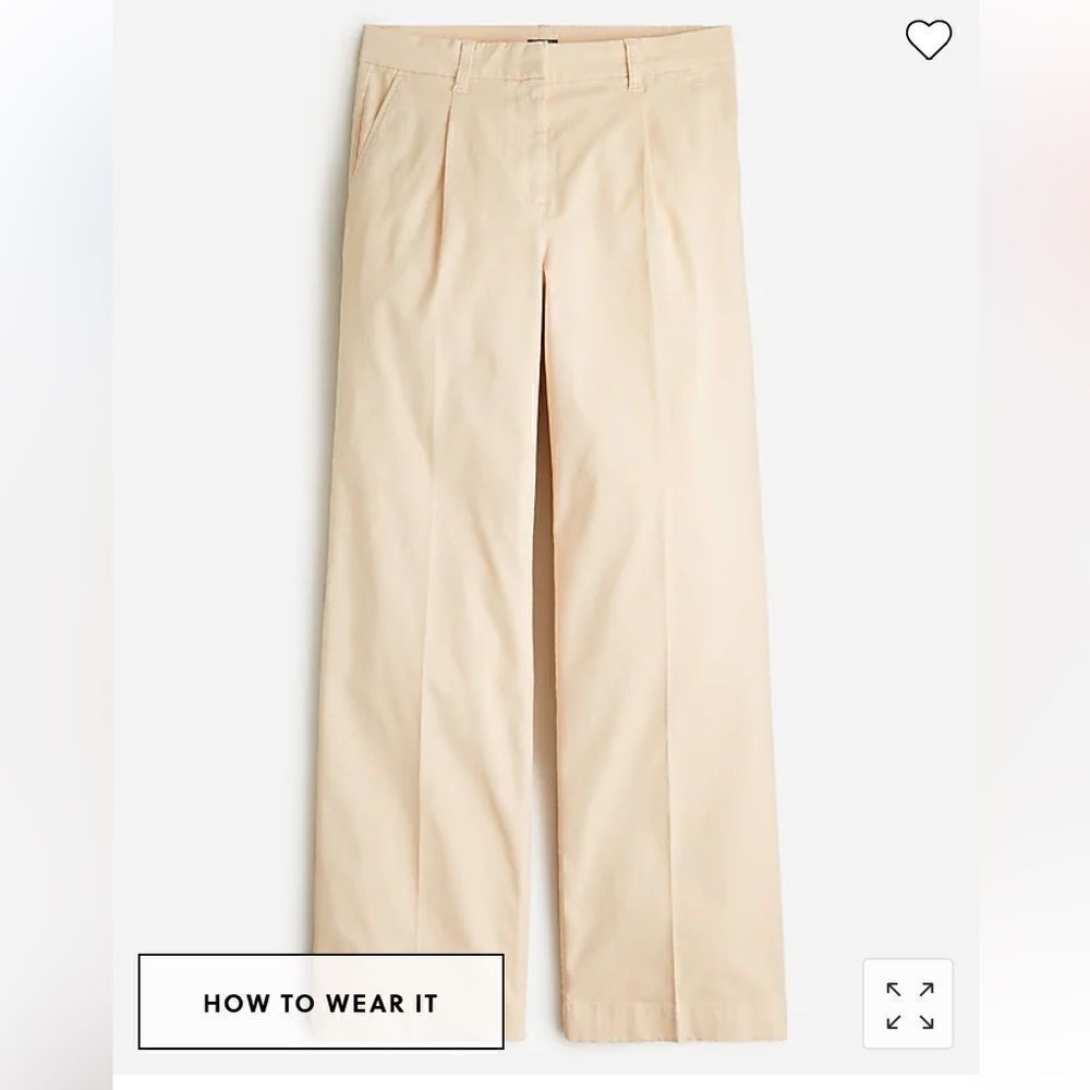 J. Crew Tall pleated capeside chino pant*